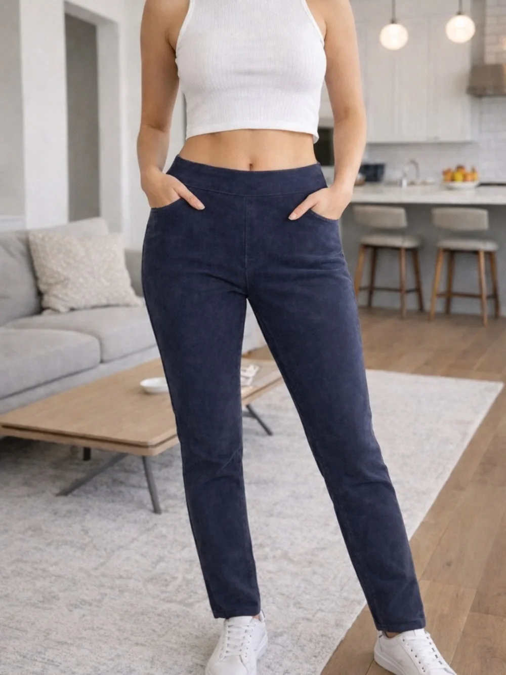 Tribal High-Rise greyish Slim Jogger Pants for Women - Picture 1 of 5